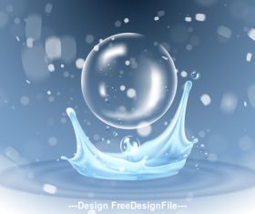 Abstract blue flower background vector