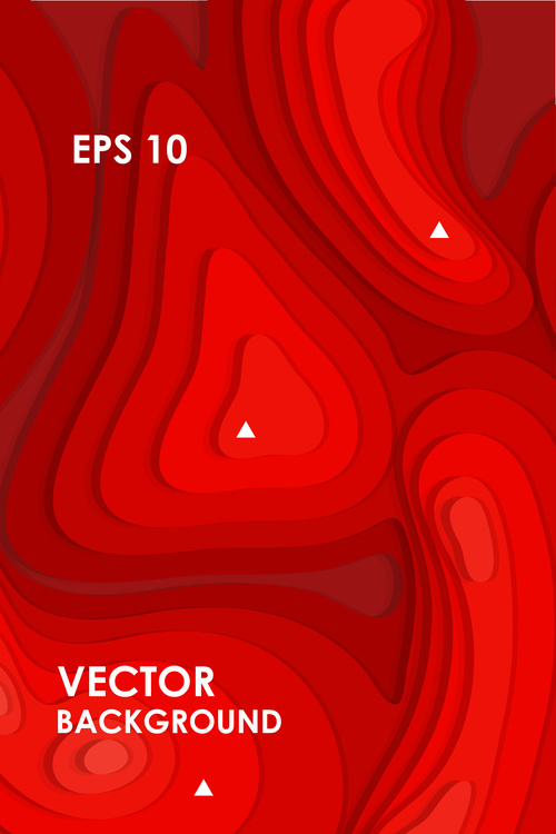 Abstract vector background Red geometry