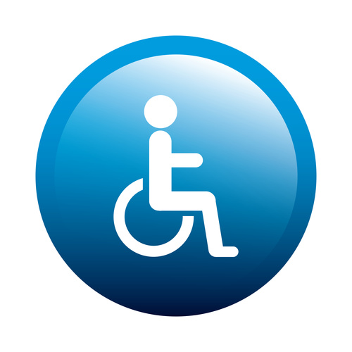 Access for disabled persons sign design vector