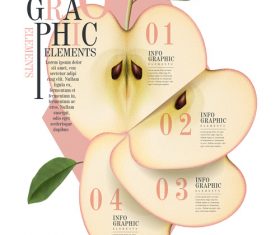 Apple Infographic Template Design vector