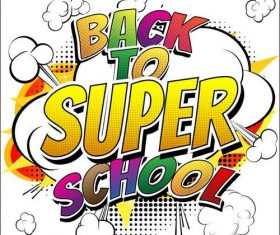 Back to super school cover vectors 01