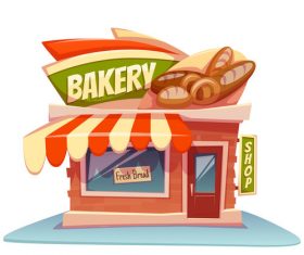 Bakery store cartoon vector