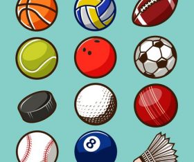Ball design set vector