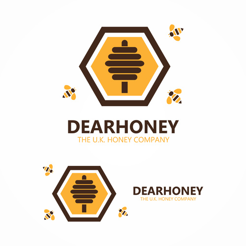 Bee logo Vector
