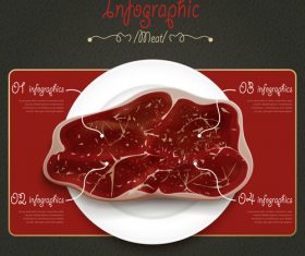 Beef Infographic Template Design vector