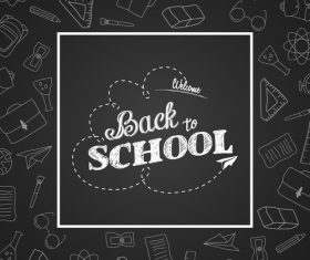 Black background back to school vector