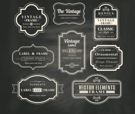 Black background vintage frame vector