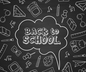 Black dialog back to school vector