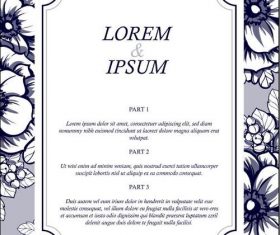 Black flower background illustration vector