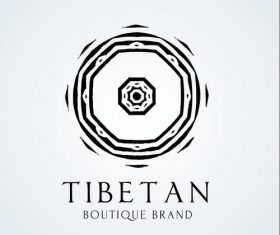 Black round logo vector