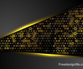 Black yellow circles glow background vector