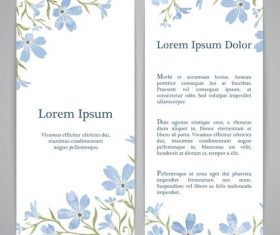 Blue Small flower Pattern banner vector 01