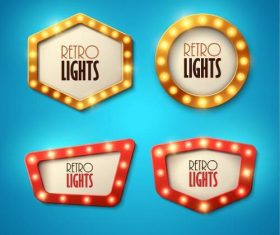 Blue background colored lights vector