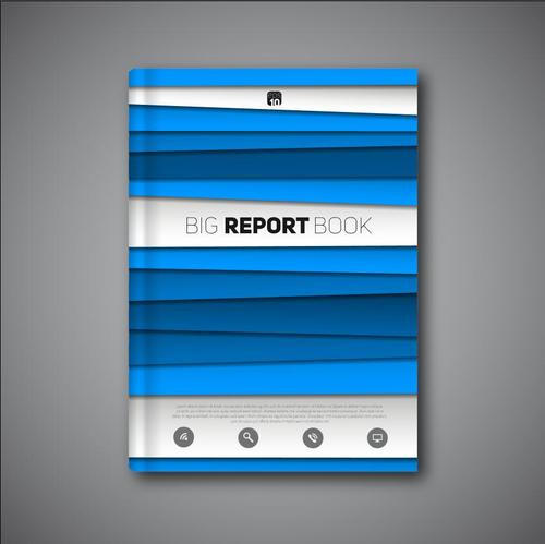 Blue book portfolio vectors