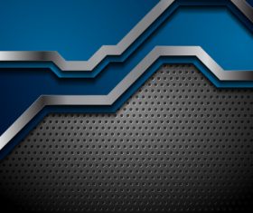 Blue metal tech background vector