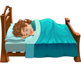 Boy sleep vectors