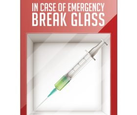 Break glass strzykawka vector