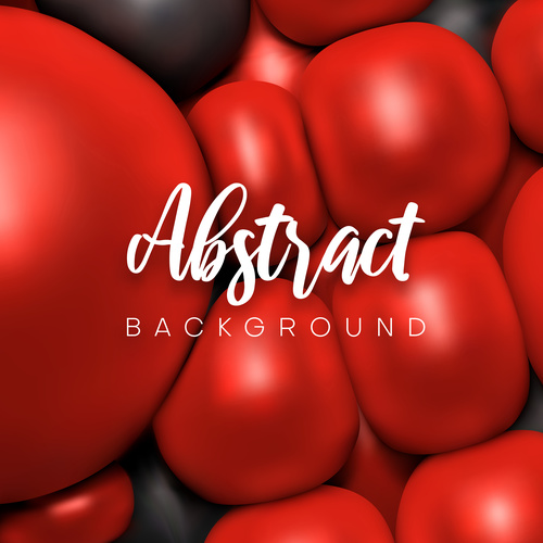 Bright red geometrical spheres backgrounds vectors