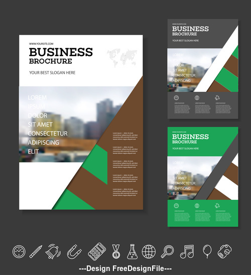 Brochure cover design vector 01