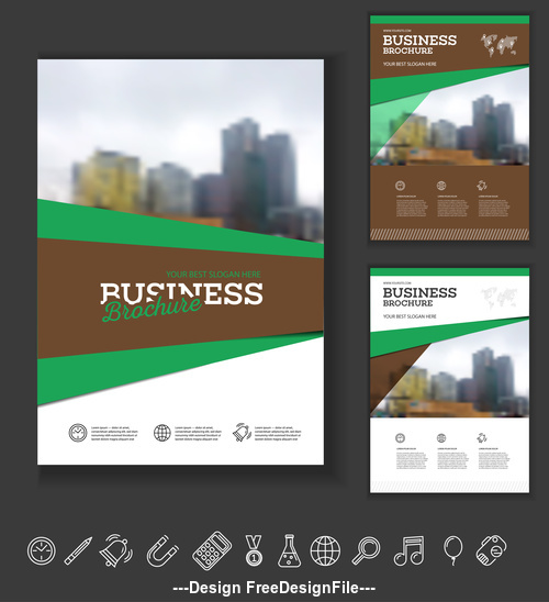 Brochure cover design vector 03