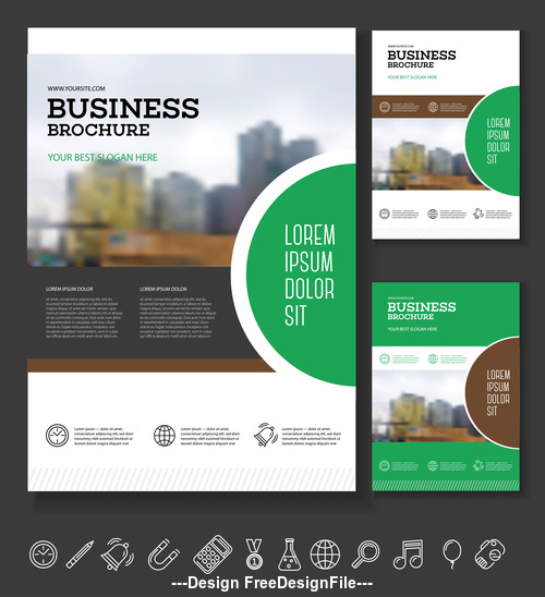 Brochure cover design vector 04