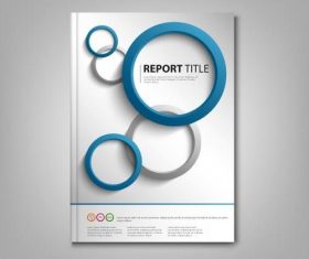 Brochures book blue gray rounds template vectors