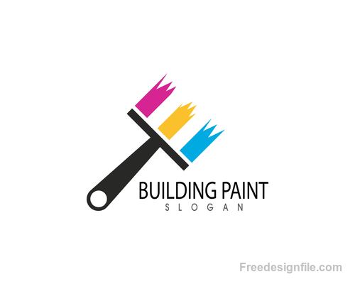 Building Paint logo creative design vector