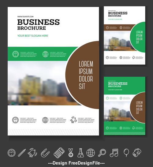 Business brochure cover design vector