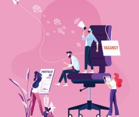 Businessman Recruitment concept vectors