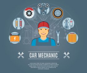 Car mechanic vector