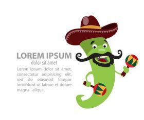 Cartoon character maracas vector