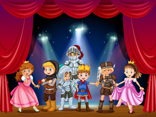 Cartoon child actor vectors free download