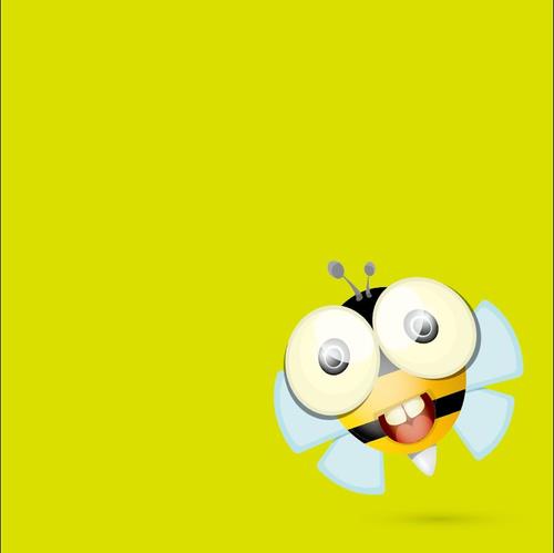 Cartoon cute bee vectors