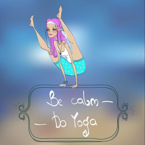 Cartoon do yoga vector