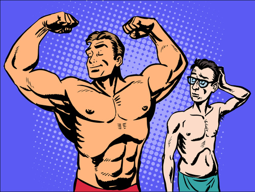 Cartoon fitness vector