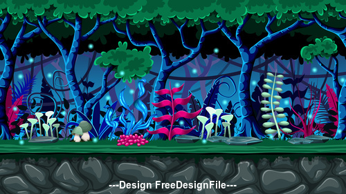 Cartoon forest vector
