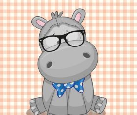 Cartoon hippo vector