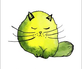 Cartoon love cat vectors