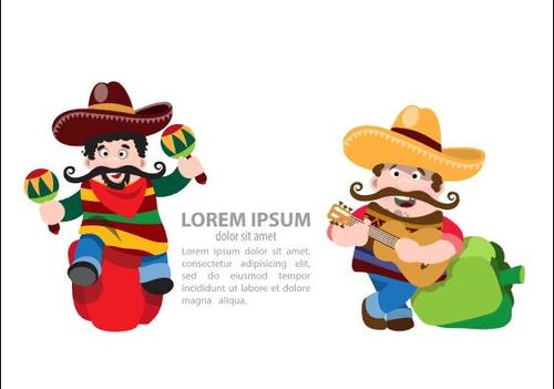 Cartoon mexican pepper festival vector