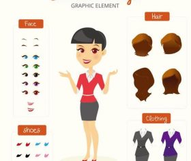 Cartoon professional character design vectors