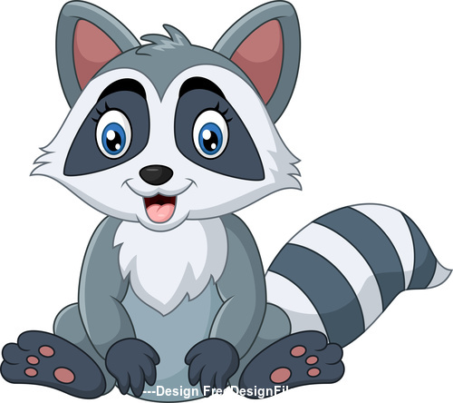 Cartoon raccoon vector