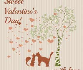 Cartoon sweet vatentines day vectors