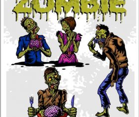 Cartoon zombie vectors 03