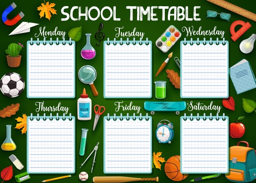 Class schedule design vectors