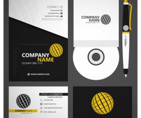 Classic corporate identity template vector