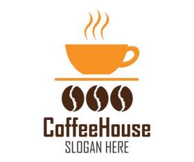 Coffee and coffee beans vector 02