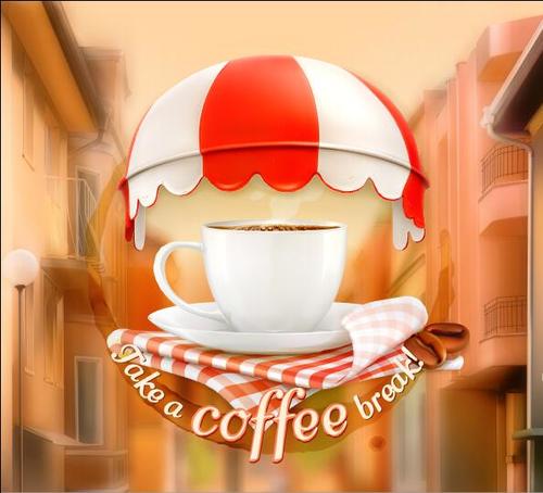 Coffee cover vector