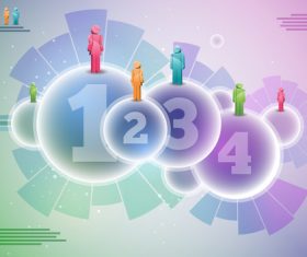 Color Demographics Infographics Design Vector