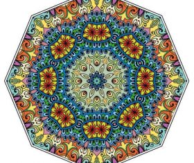 Colorful Mandala geometric round ornament vector