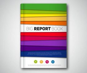Colorful book cover vectors